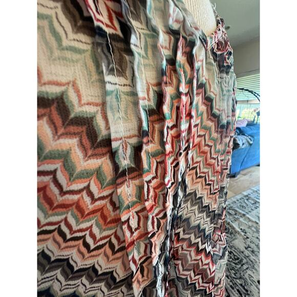 EYESHADOW PATTERENED SHEERV NECK BLOUSE WOMENS PLUS SIZE 1X - Picture 6 of 10